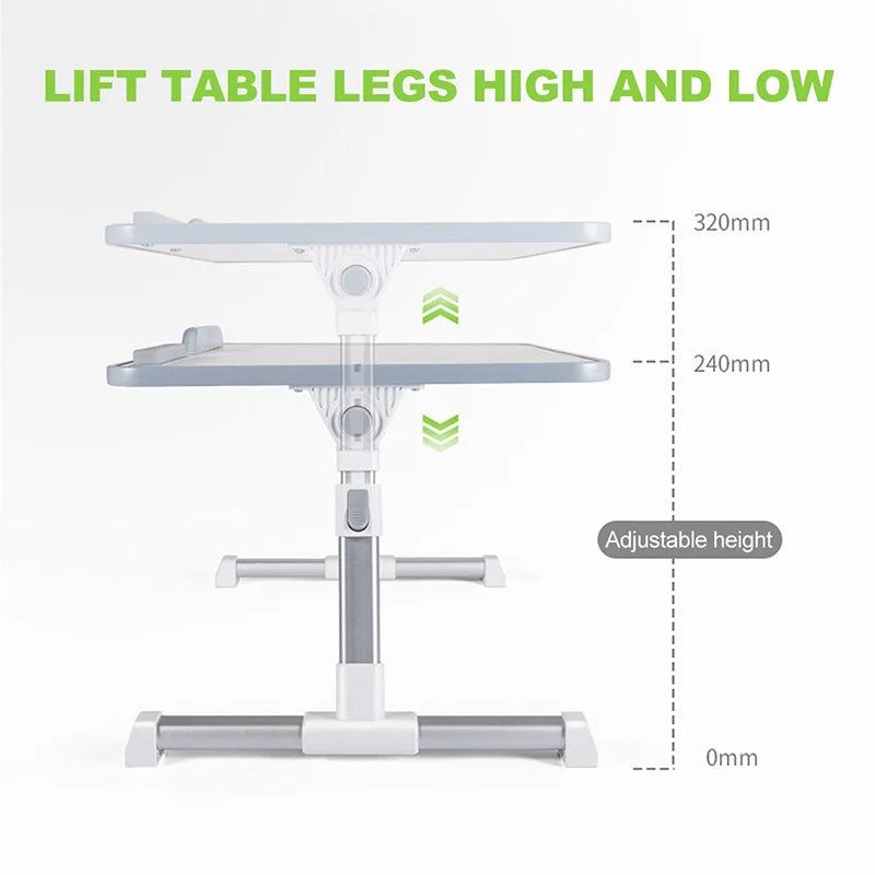 Multi-functional Laptop Desk Portable Adjustable Laptop Stand Study Table Foldable Bed Desk for Bed Sofa Tea Serving Table Stand