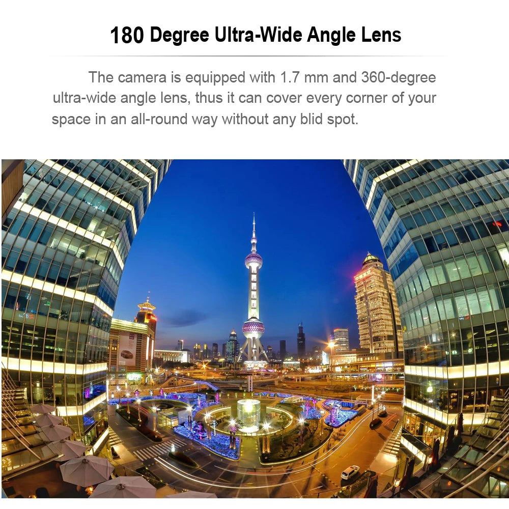 5MP Wifi Mini Panorama Camera Ip 1080P HD 1.7mm Fisheye Lens CCTV Security Surveillance Net Wireless Audio Micro Onvif Small Cam