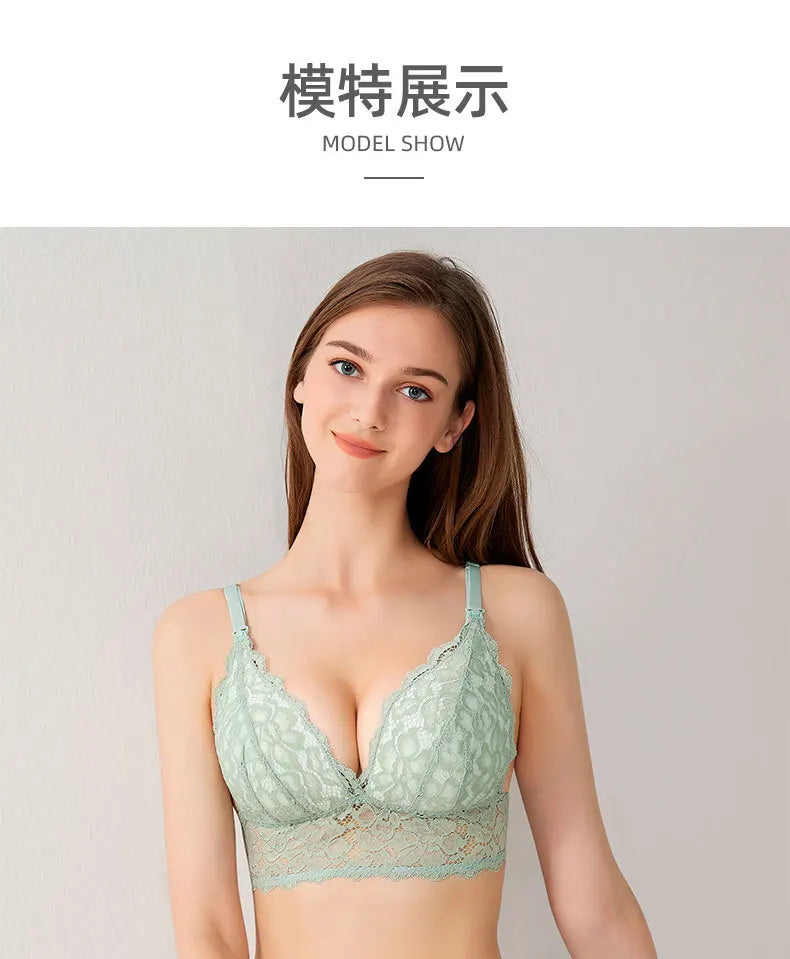 Underwear for pregnant women postpartum breast-feeding bra  lace bra big size nursing bra maternity