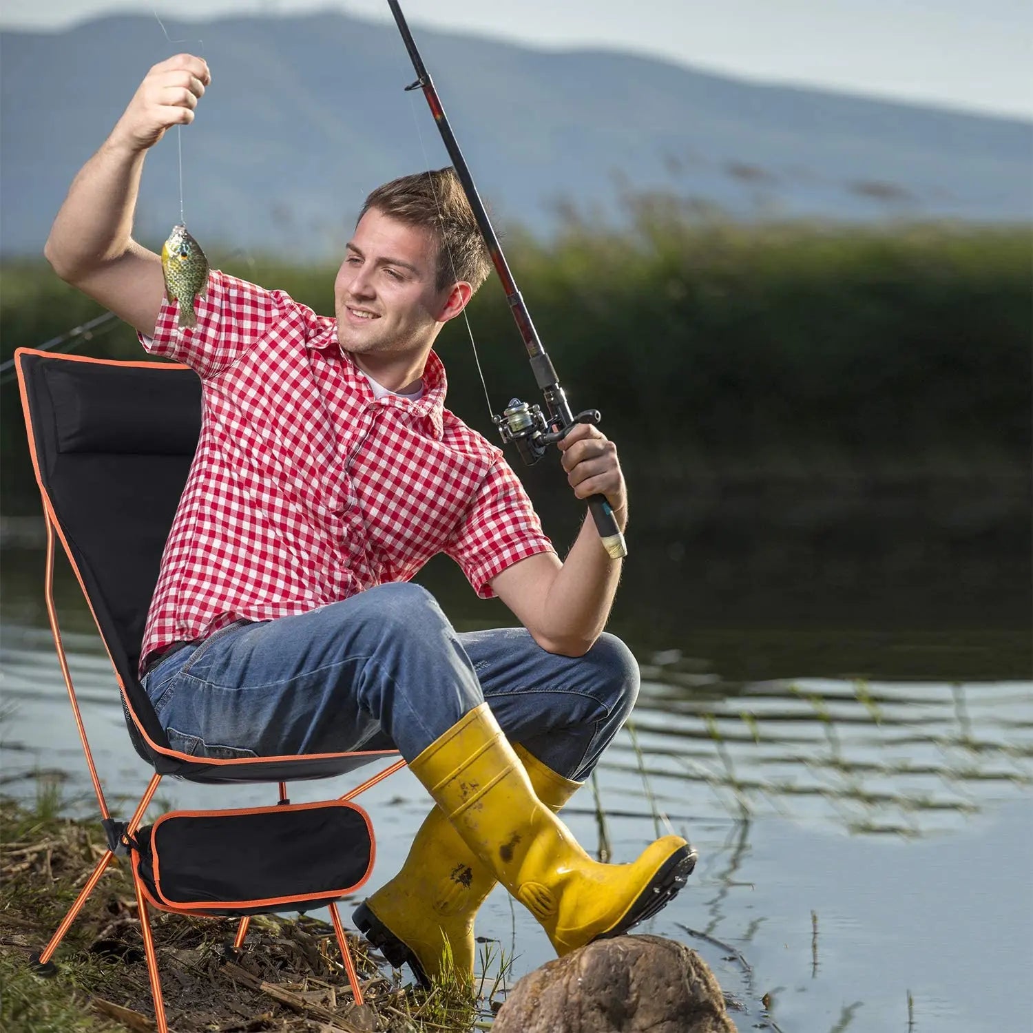 Outdoor Portable Camping Chair Oxford Cloth Folding Lengthen Camping Seat for Fishing BBQ Festival Picnic Beach Ultralight Chair