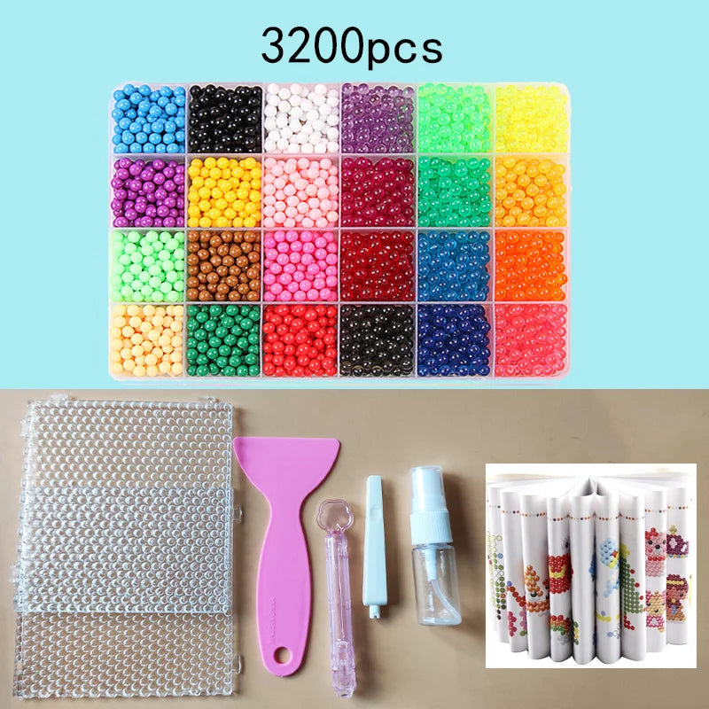 36 colors 5mm Set Refill Beads Puzzle Crystal DIY Water Spray magic Beads Set Ball Games 3D Handmade Magic Toys For Children