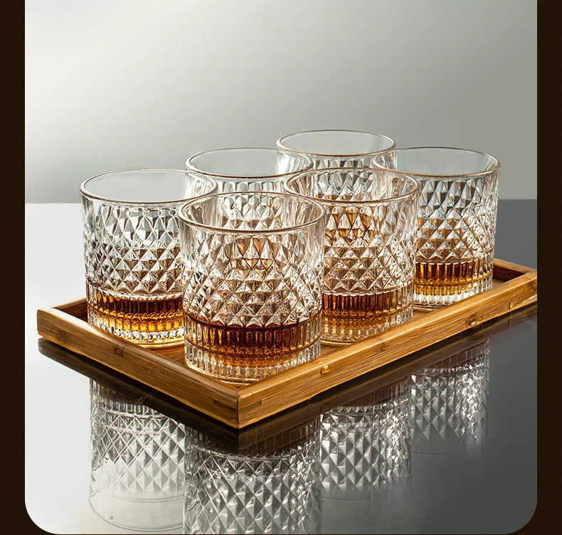 Whiskey Glass, Old Fashioned Rocks Glasses Tumblers, Glassware for Cocktail Scotch, Bourbon, Gin, Voldka, Brandy