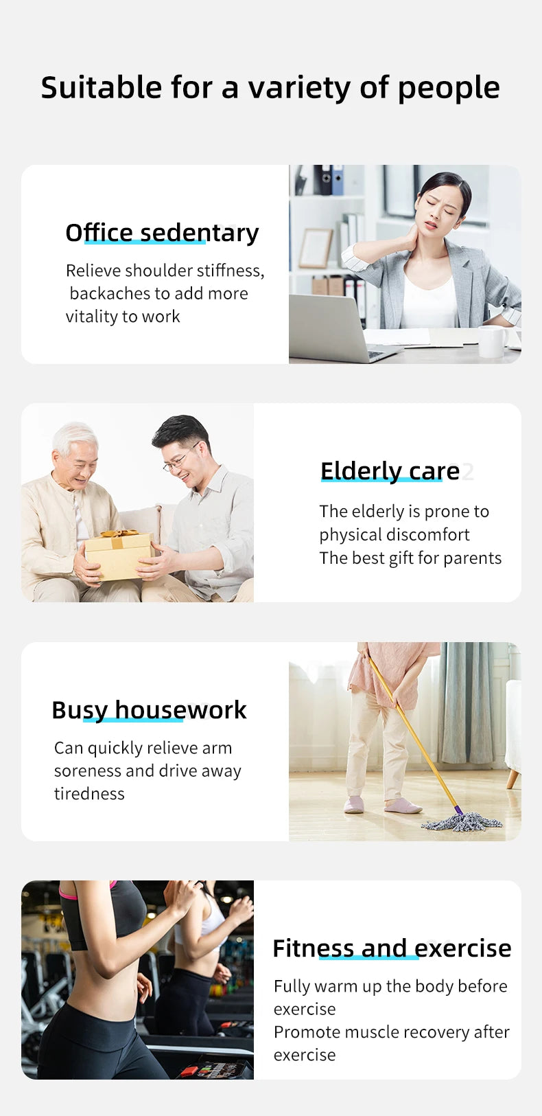 Booster M2-D Massage gun Deep Tissue Percussion Neck Back Body Massager Portable Fascia Gun Muscle Relaxation Electric Massager