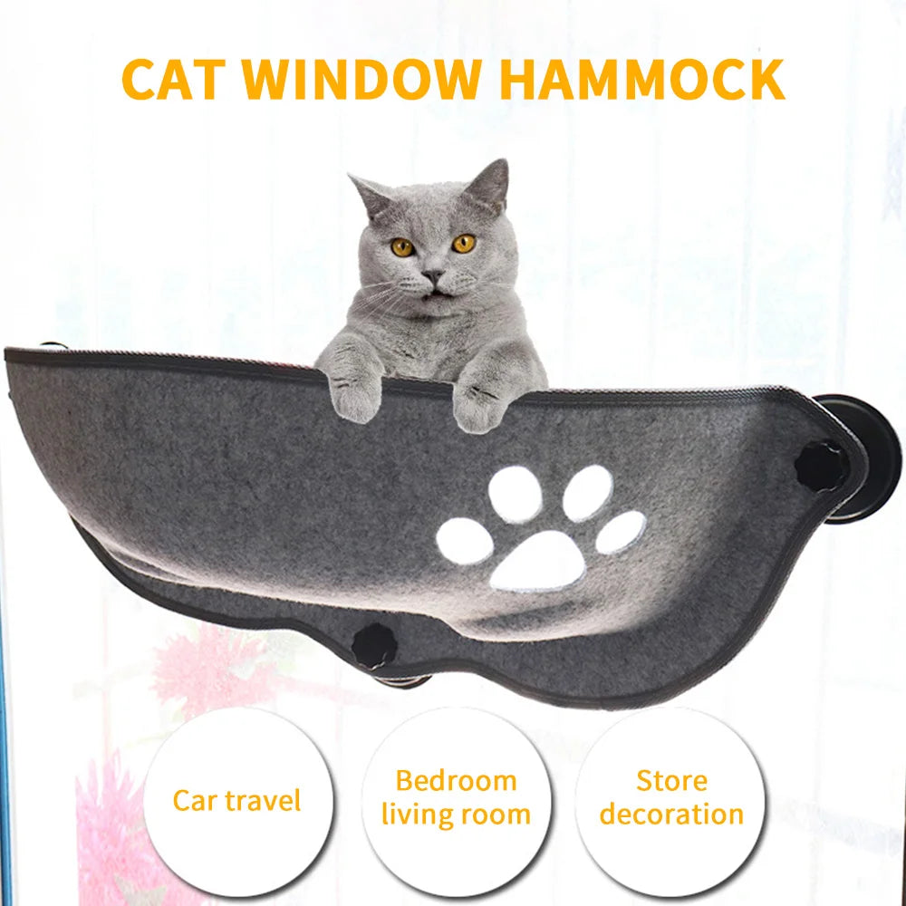 Cat Window Hammock With Strong Suction Cups Pet Kitty Hanging Sleeping Bed Storage For Pet Warm Cage Cat Shelf Seat Beds Winter