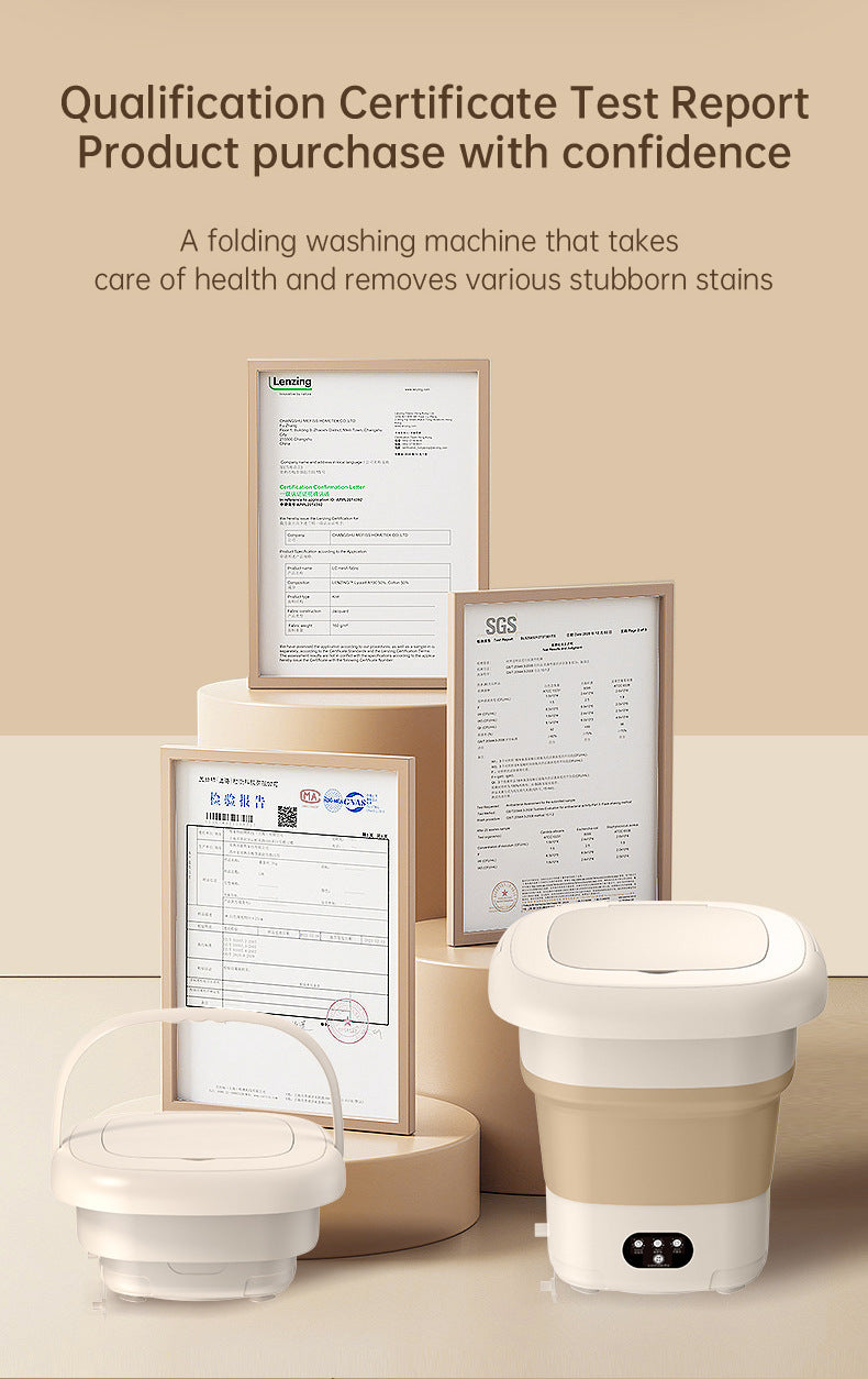 Folding Portable Washing Machine Big Capacity with Clothes Spin Dryer Bucket Travel Socks Underwear Panties Washing Machine