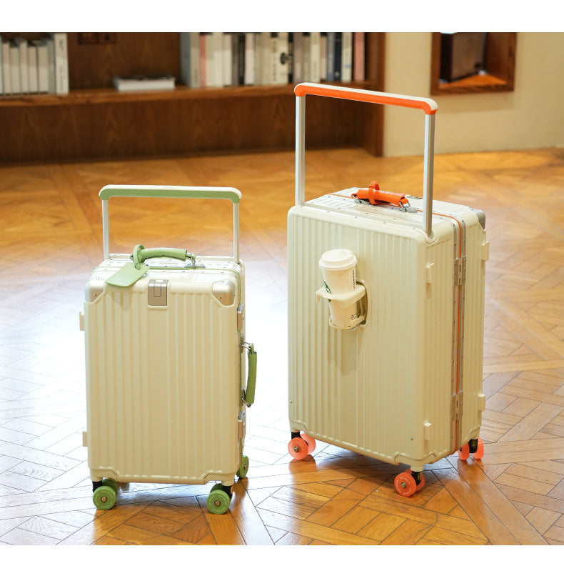 KLQDZMS Carry-on Travel Luggage 20"24"28 Inch Aluminum Frame Large Capacity Trolley Case PC Boarding Box Multi-function Suitcase