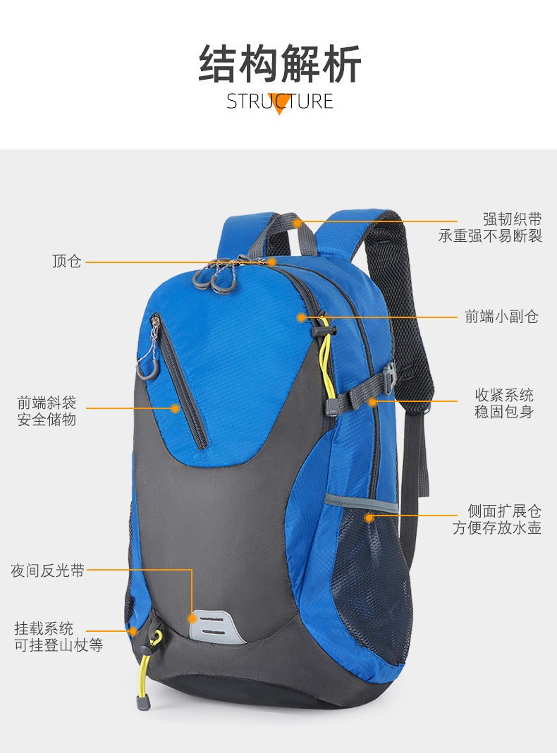 Classic 40L Outdoor Backpack Men Women High Quality Waterproof Travel Backpack Bag for Men Causal Patchwork Sport Backpack Women