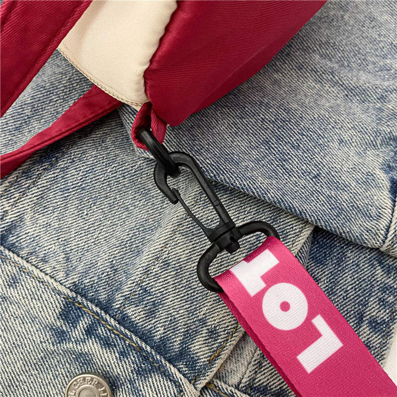 Stitch Canvas Shoulder Bag For Women Cartoon Strawberry Bear Casual Crossbody Bag Daily Commuting