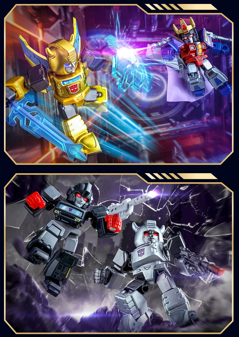 Original BLOKEES Defender Version 1-4 Transformer Building Blocks Toys 5.5cm Mini CORONATION Starscream Bumblebee Action Figure