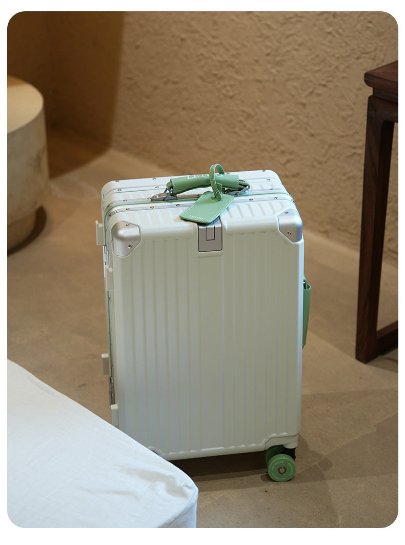 KLQDZMS Carry-on Travel Luggage 20"24"28 Inch Aluminum Frame Large Capacity Trolley Case PC Boarding Box Multi-function Suitcase