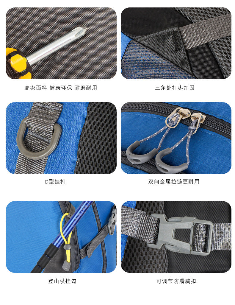 Classic 40L Outdoor Backpack Men Women High Quality Waterproof Travel Backpack Bag for Men Causal Patchwork Sport Backpack Women