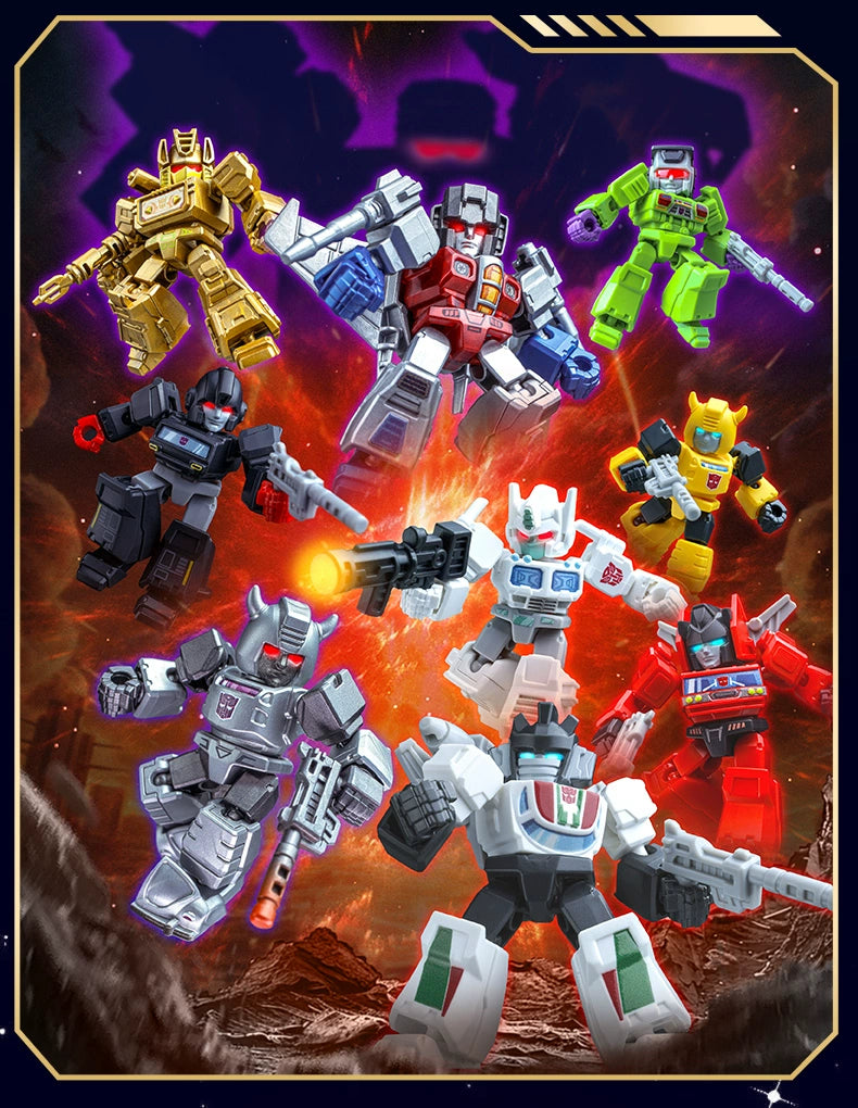 Original BLOKEES Defender Version 1-4 Transformer Building Blocks Toys 5.5cm Mini CORONATION Starscream Bumblebee Action Figure