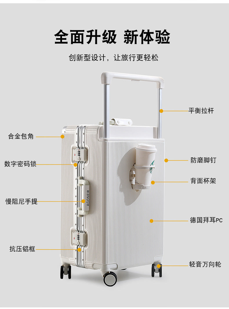 24 inch password box for male and female students 20 inch aluminum frame luggage 26 inch universal wheel wide pull rod travel