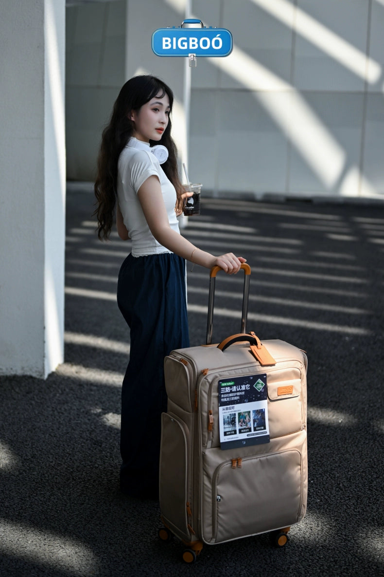 KLQDZMS Luggage Travel Bag Set 20"24"28 Inch Large Capacity Trolley Case Oxford Cloth Boarding Box with Wheels Rolling Suitcase