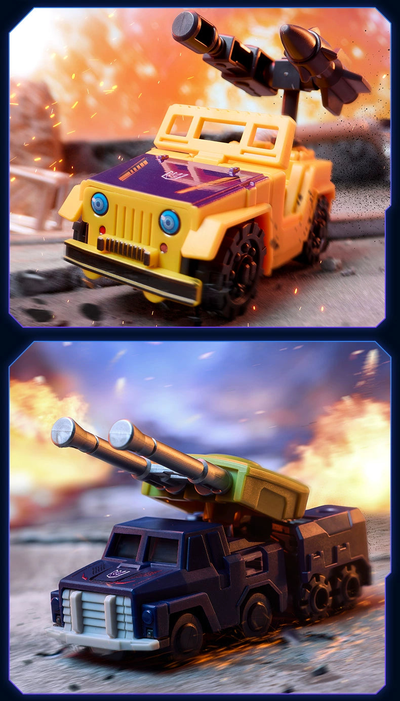 Original BLOKEES Defender Version 1-4 Transformer Building Blocks Toys 5.5cm Mini CORONATION Starscream Bumblebee Action Figure