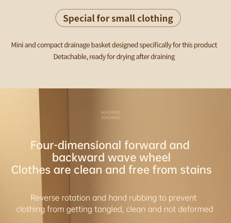 Folding Portable Washing Machine Big Capacity with Clothes Spin Dryer Bucket Travel Socks Underwear Panties Washing Machine