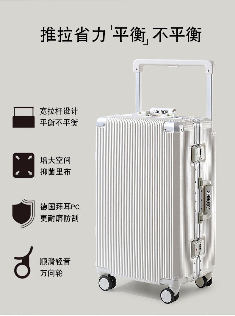 24 inch password box for male and female students 20 inch aluminum frame luggage 26 inch universal wheel wide pull rod travel