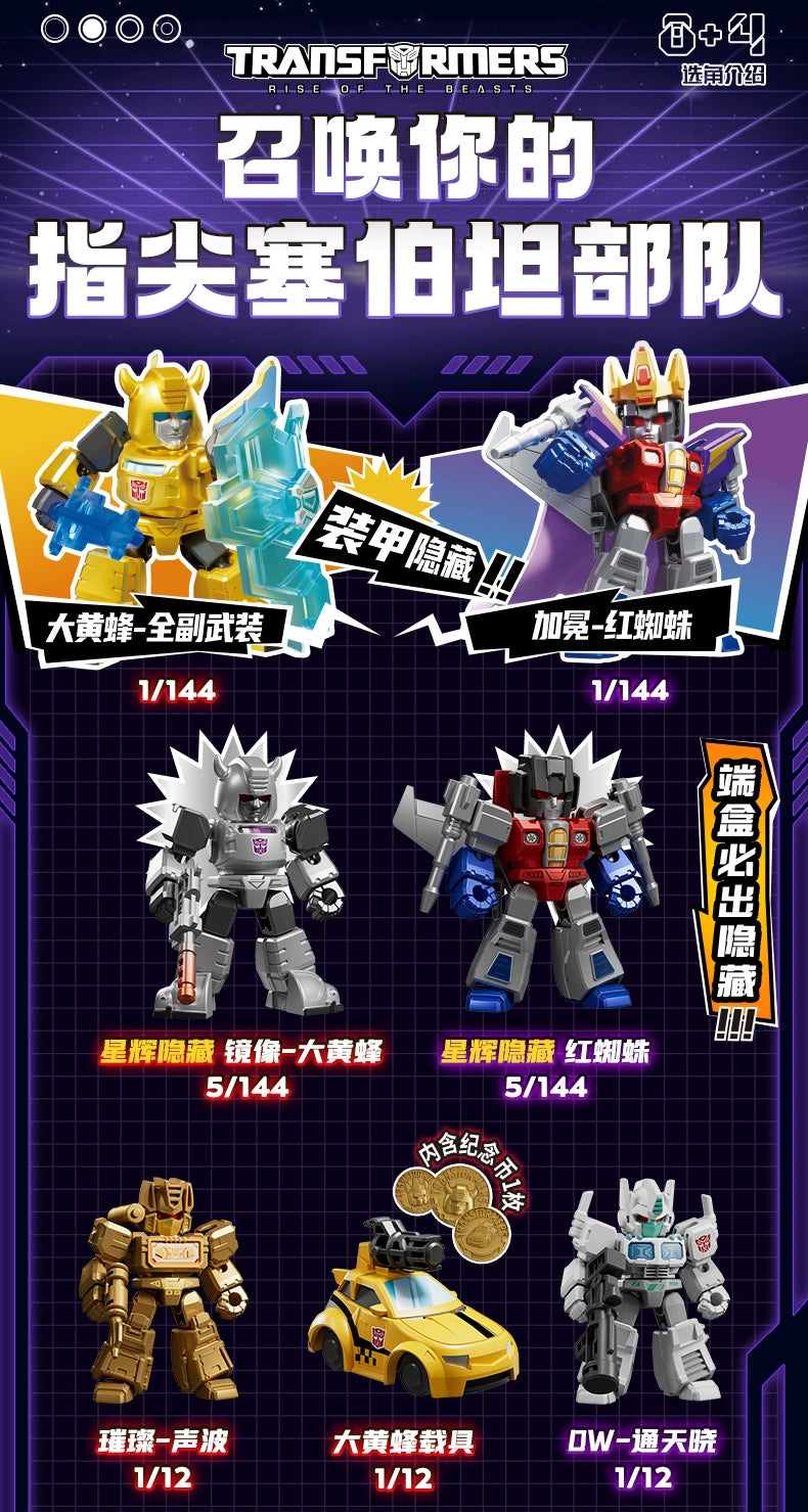 Original BLOKEES Defender Version 1-4 Transformer Building Blocks Toys 5.5cm Mini CORONATION Starscream Bumblebee Action Figure