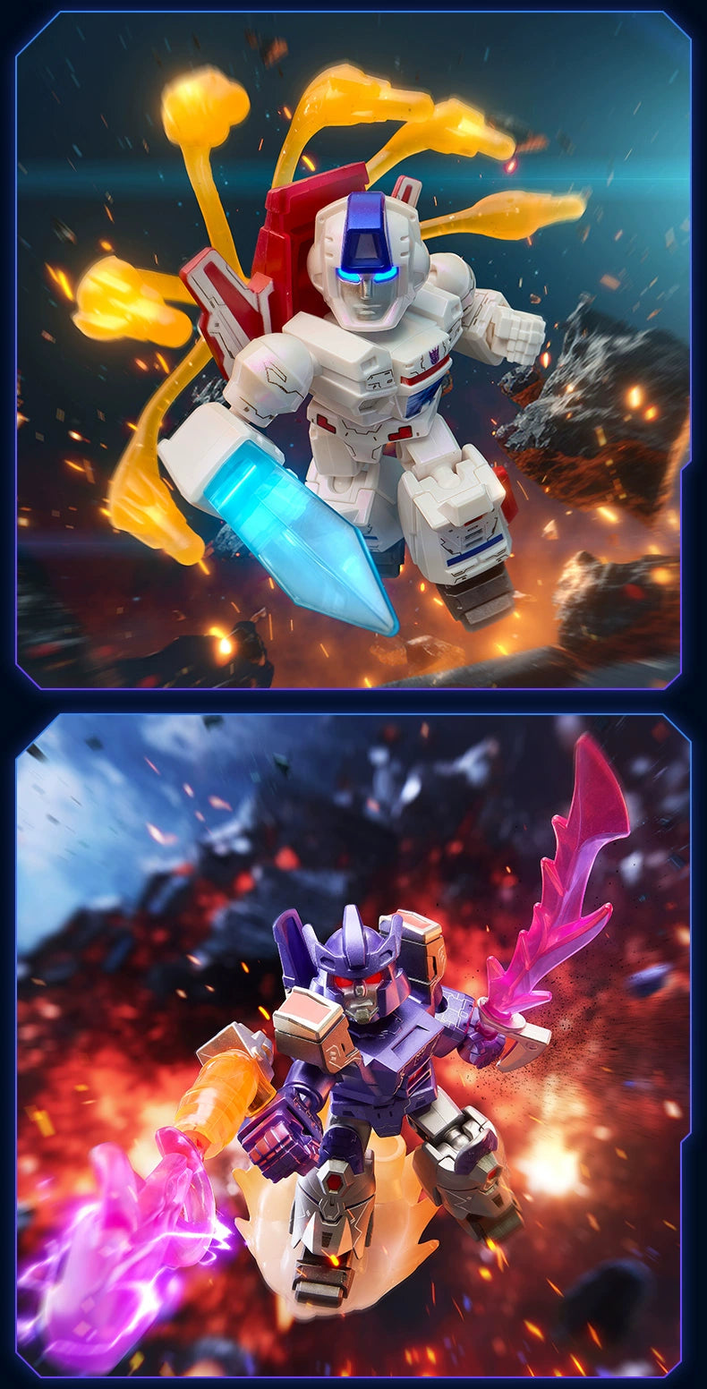 Original BLOKEES Defender Version 1-4 Transformer Building Blocks Toys 5.5cm Mini CORONATION Starscream Bumblebee Action Figure