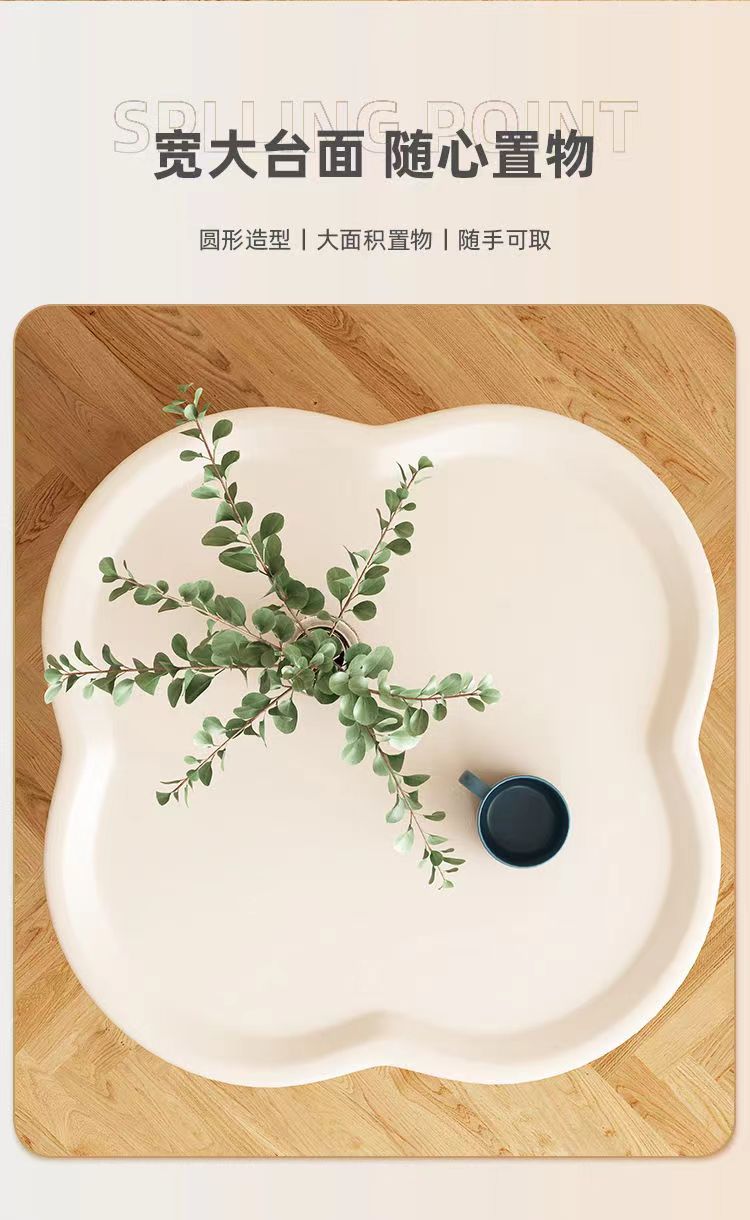 Cream Style Small Coffee Table Creative Side Table Double Layered Modern Simple Sofa Side Cabinet Table Storage rack