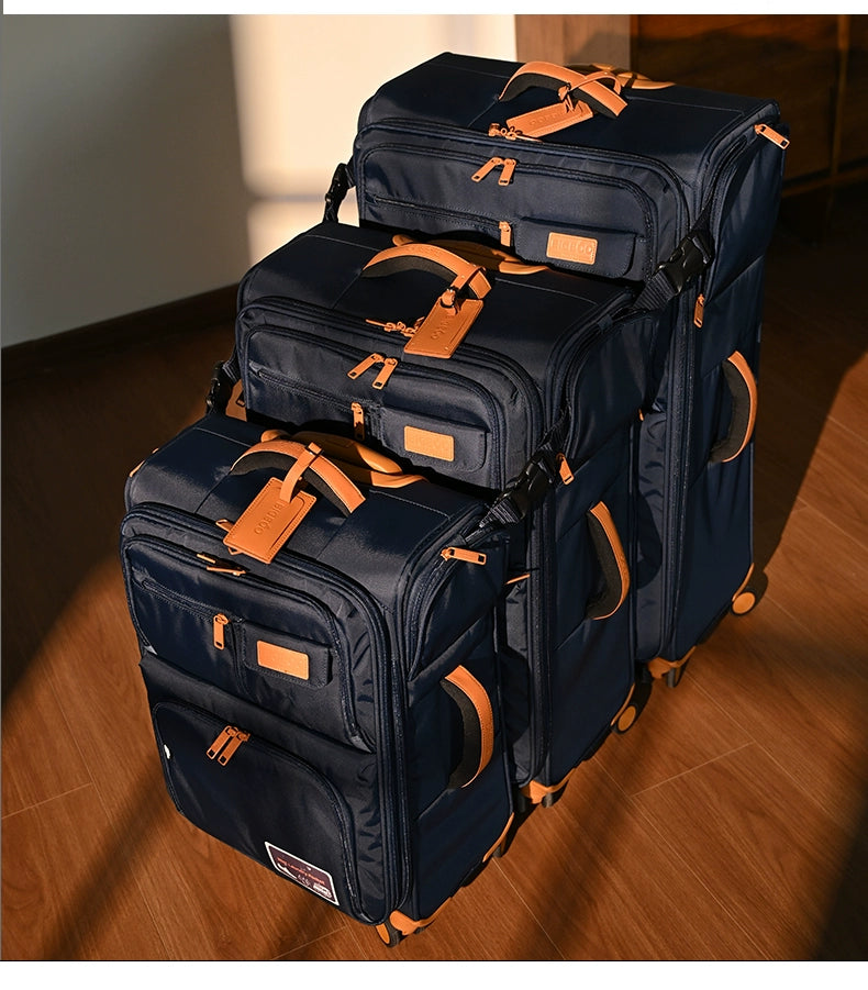 KLQDZMS Luggage Travel Bag Set 20"24"28 Inch Large Capacity Trolley Case Oxford Cloth Boarding Box with Wheels Rolling Suitcase