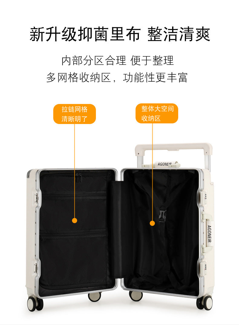 24 inch password box for male and female students 20 inch aluminum frame luggage 26 inch universal wheel wide pull rod travel