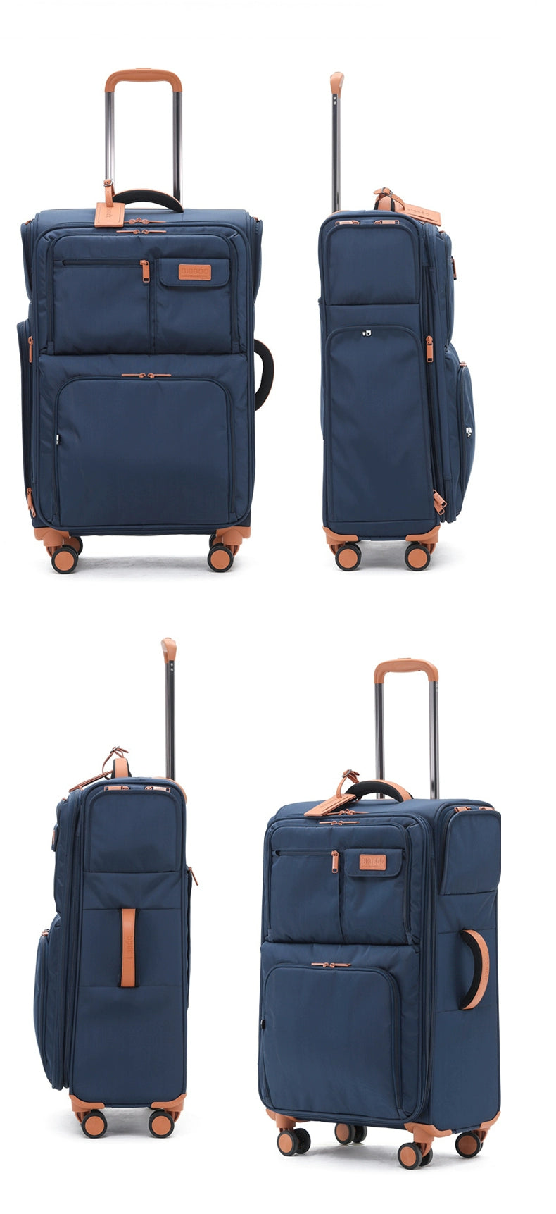 KLQDZMS Luggage Travel Bag Set 20"24"28 Inch Large Capacity Trolley Case Oxford Cloth Boarding Box with Wheels Rolling Suitcase