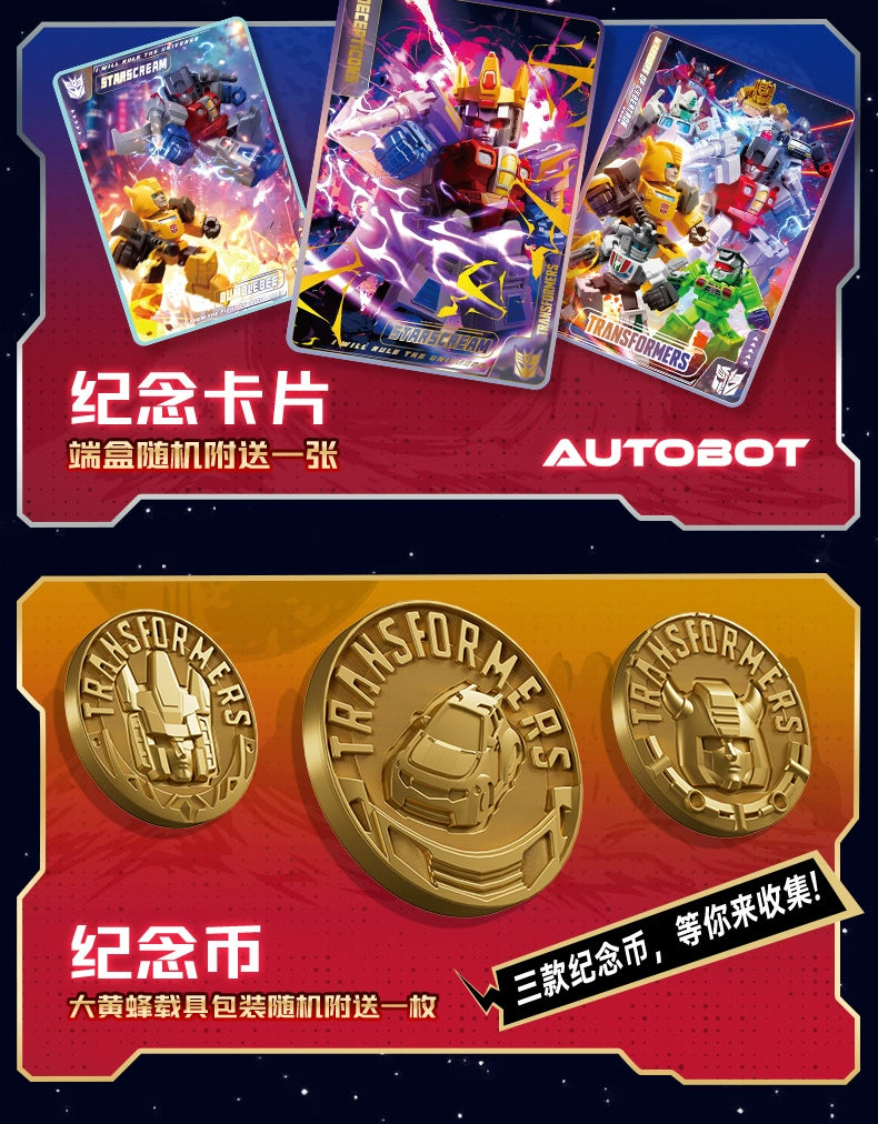 Original BLOKEES Defender Version 1-4 Transformer Building Blocks Toys 5.5cm Mini CORONATION Starscream Bumblebee Action Figure