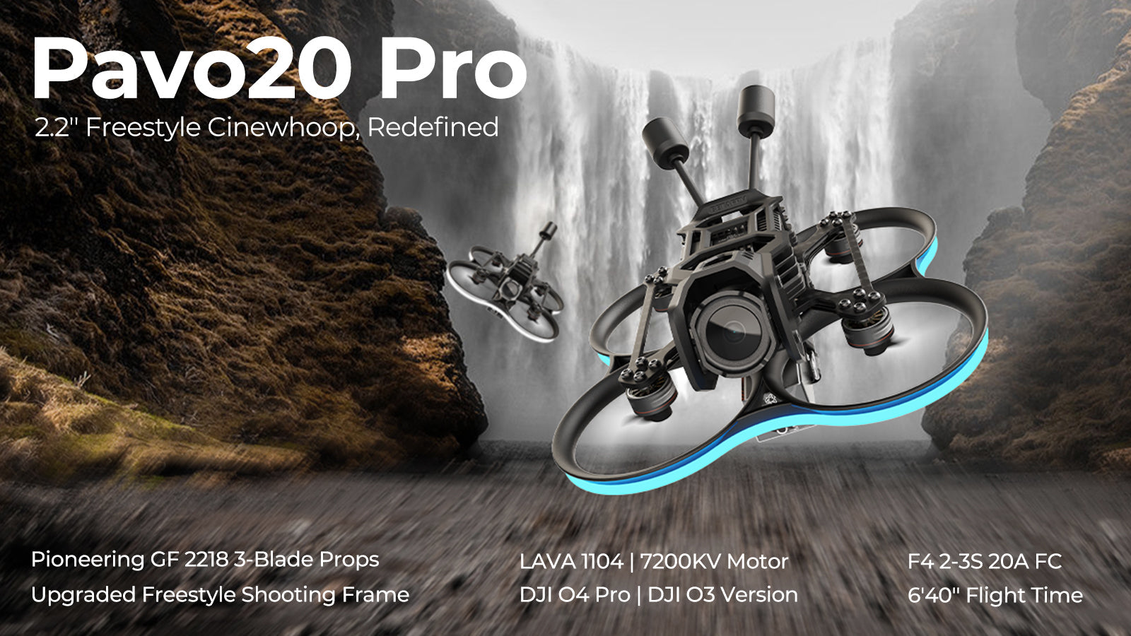 BETAFPV Pavo20 O4 Pro O3 Brushless Whoop Quadcopter  (without HD Digital VTX & Camera) No Battery 2025