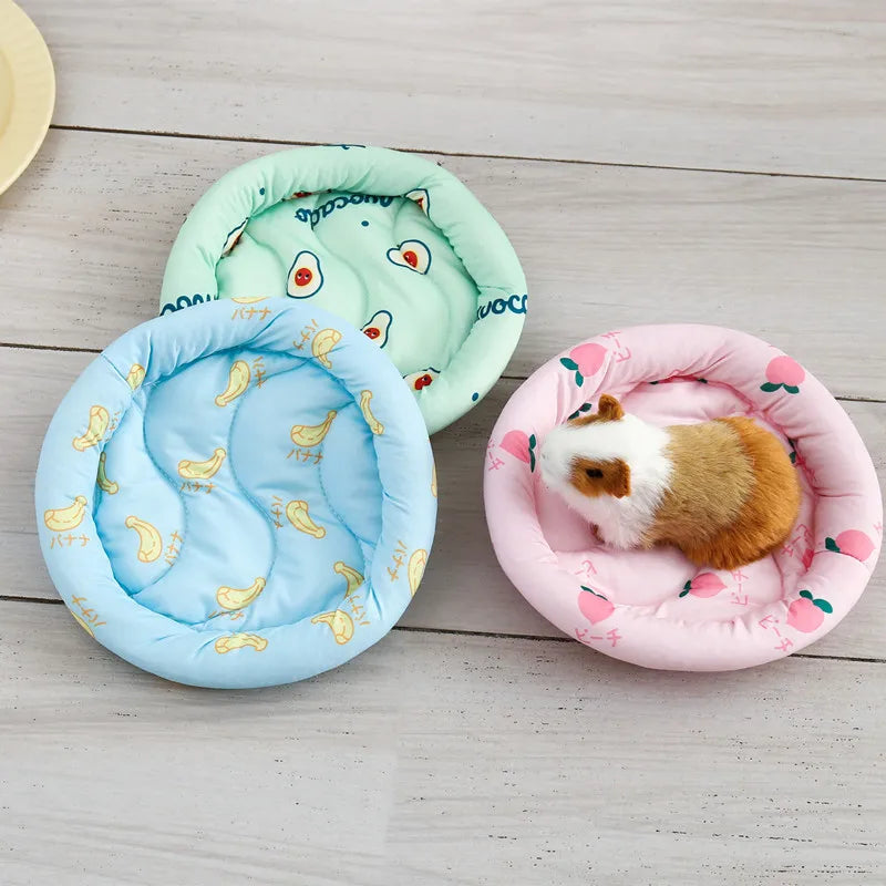 Small Animal Bed Cushion Mat, Hamster Nest, Squirrel, Hedgehog, Rabbit, Warm, Soft, Plush, Guinea Pig, House, Small Pet Nest Mat