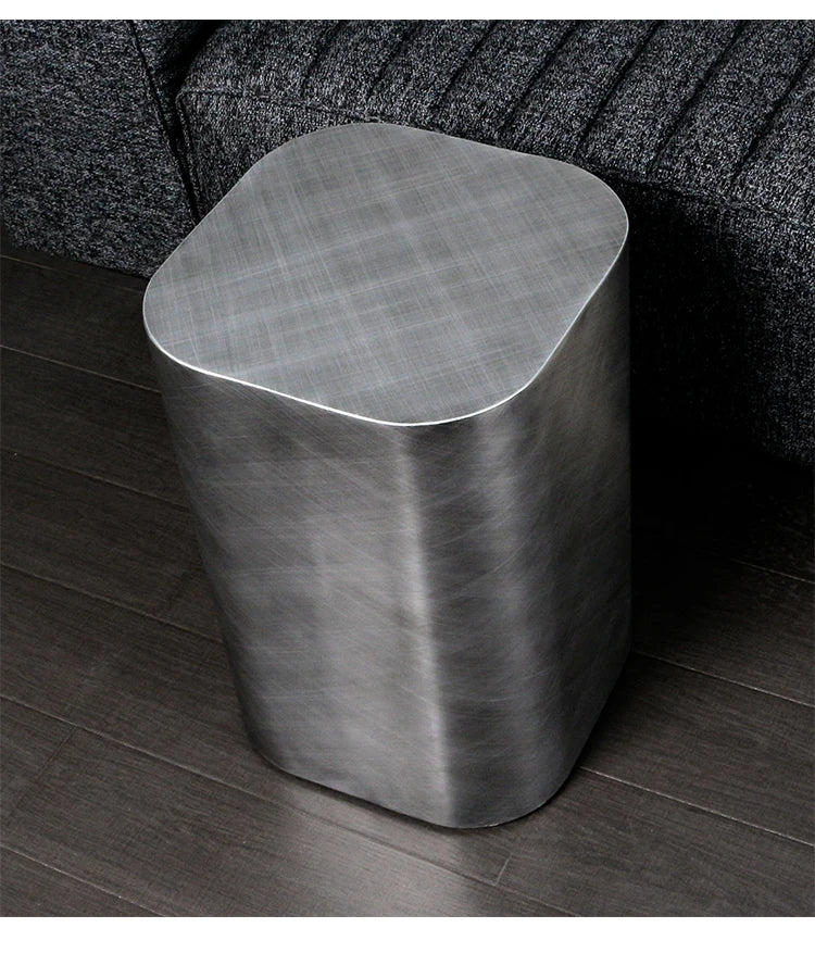 italian design antique graphite steel coffee table silver gold metal side table for living room modern