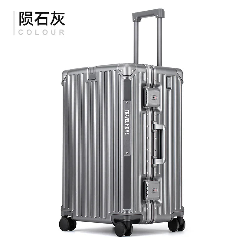 COLENARA High Quality Suitcase Aluminum Frame Large Capacity Trolley Case Cart Travel Bag 24"26"28"30 Inch Rolling Luggage
