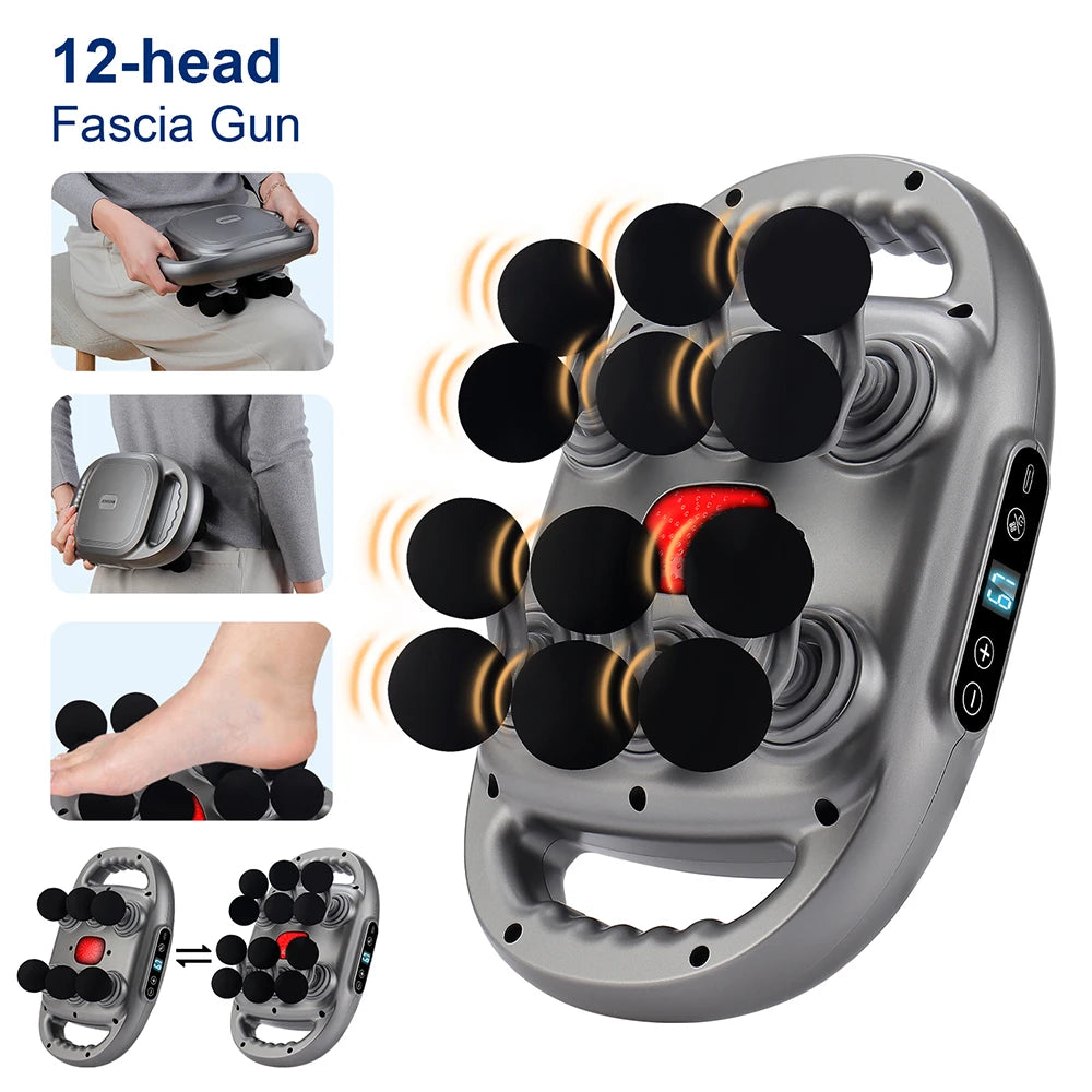 42-Heads Fascia Gun High-Frequency Vibration Body Massage Gun Back and Waist Massager Neck Shoulder Massager Muscle masajeador