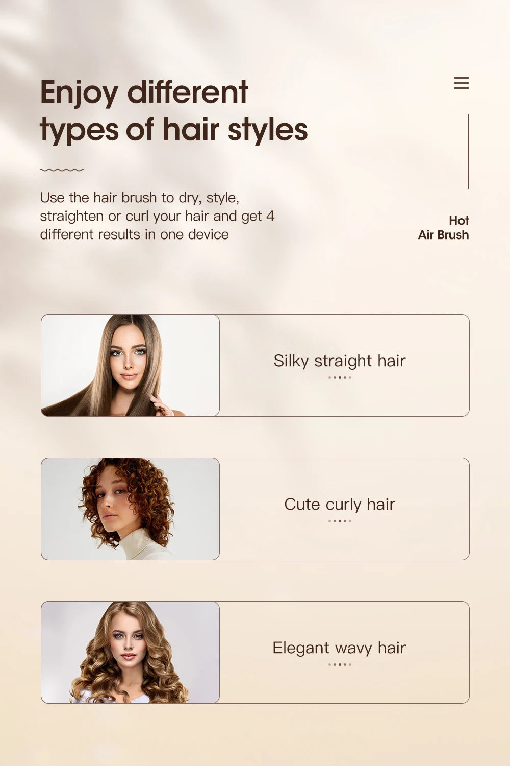 Kinseibeauty Professional hair stylist salon hair dryer curling iron hair equipment straightening electric comb three speed mode