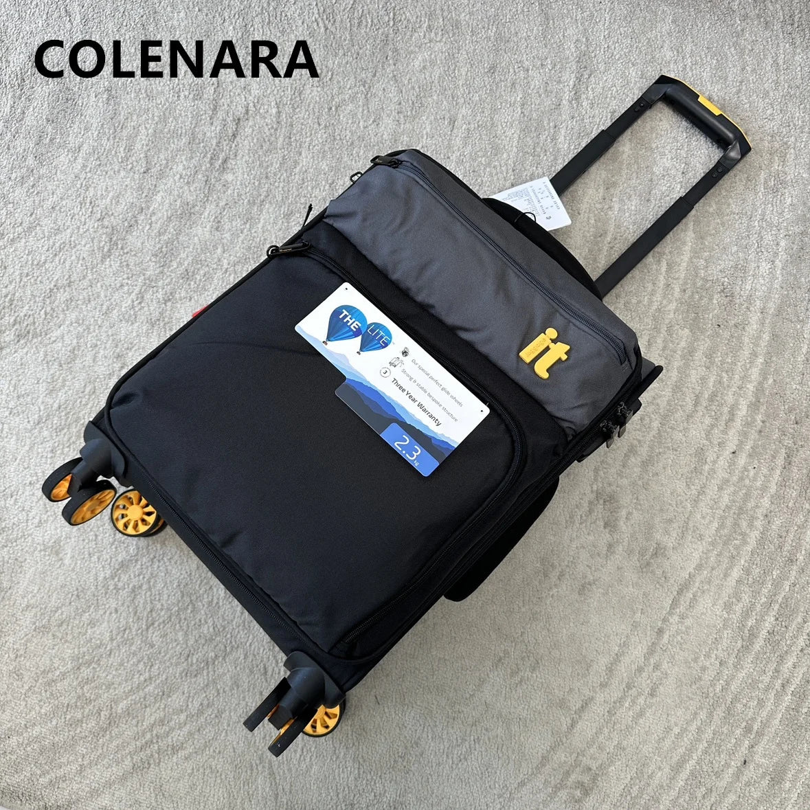 COLENARA Suitcase on Wheels 20"24"28 Inch Expandable Large Capacity Trolley Case Oxford Cloth Boarding Box Women's Men's Luggage