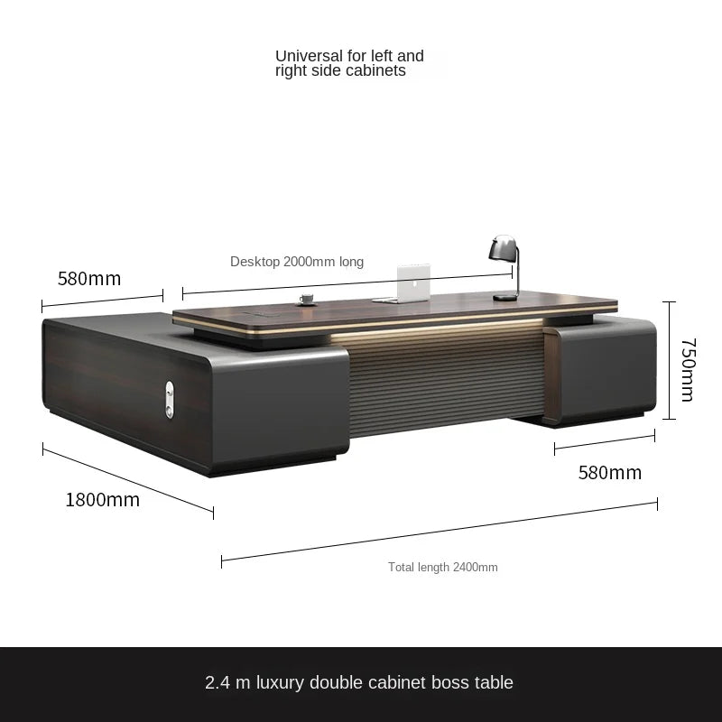 Corner Storage Office Desk Standing Drawers European Floor Computer Desks Black Wood Escritorios De Ordenador Modern Furniture