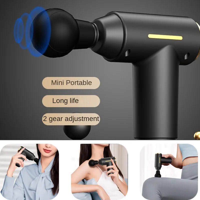 Fascial Massage Gun Electric Percussion Pistol Massager Body Neck Back Deep Tissue Muscle Relaxation Fitness Tool For Shoulder