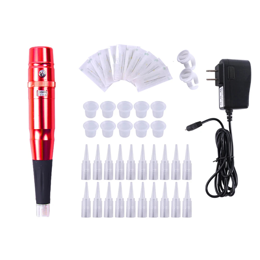 Permanent makeup Machine Rotary Tattoo Machines Pen Semi-PMU pens Eyebrow Lip Piercing Gun Tatuagem Microblading Supplies Kit