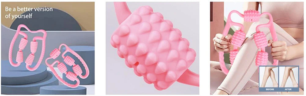Muscle Massage Roller for Deep Tissue 360° Manual Dual Angle Foam Massager Roller for Legs Neck Arm Waist Muscle Roller Massager