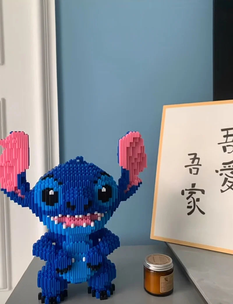 Kawaii Disney Building Block Stitch Giant Stitzer Assembly Toy Children's Birthday Gift Desk Decoration Statue Ornament Toys