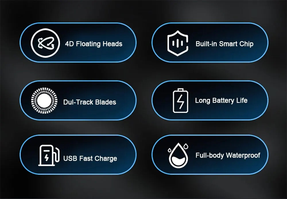 Shaver for Men Electric Shaver Powerful Beard Shaving Machine Electric Razor Rechargeable Waterproof