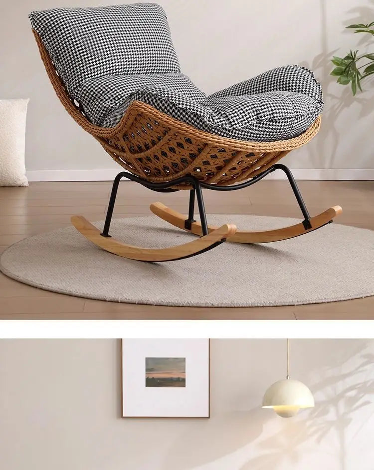 Outdoor Rattan, Recliner, Rocking Chair, Balcony, Outdoor, Courtyard, Leisure, Chair, Lazy, Sofa, Living Room, Sleepable