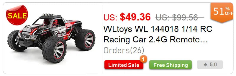WLtoys 144001 1:14 RC Racing Car 65Km/H 2.4G Remote Control High Speed Off-Road Drift Shock Absorption Adult Boys Toys Kids Gift