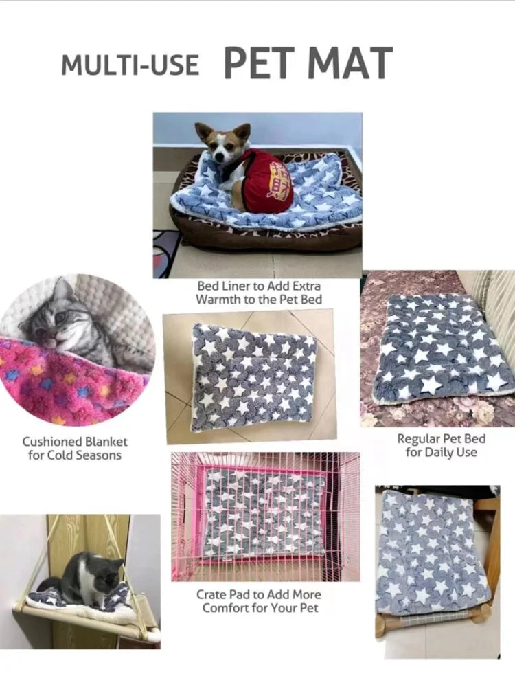 Thickened Comfortable Warm Small Cat Sleeping Cushion Skin-friendly Cute Winter Medium Dog Sofa Mat for Puppy Bed Accessories