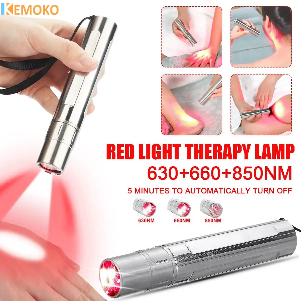 Red Light Therapy Device Cold Laser Physical Treatment 5 Wavelengths Near Infrared 940nm Light Therapy Skin Health Body Pain