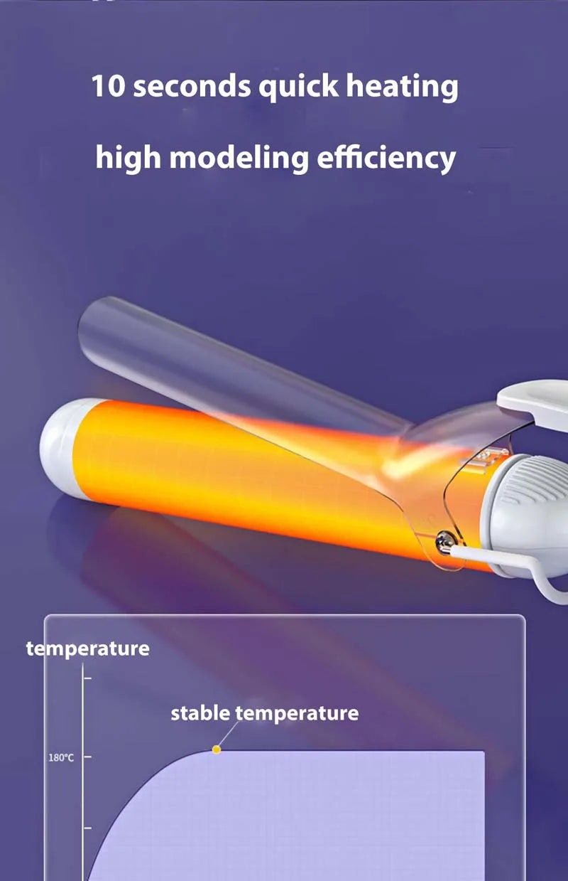 Portable Barrel Curling Wand 40Mm Curling Rod Home Big Barrel Negative Iron Professional Hair Curler Styling Tools