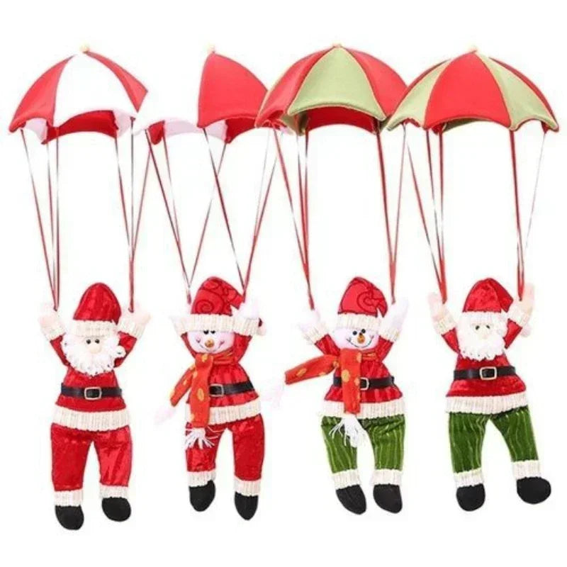 Christmas Santa Claus Smowman Hanging Decorations Parachute New Year Pendant Christmas Home Decoration Supplies Christmas Decor
