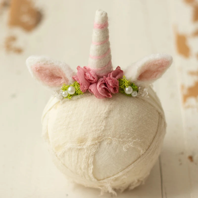❤️Newborn Photography Props Accessory Cute Manual Headband Studio Baby Photo Cartoon Ear Headwear Infant Shoot Accessories