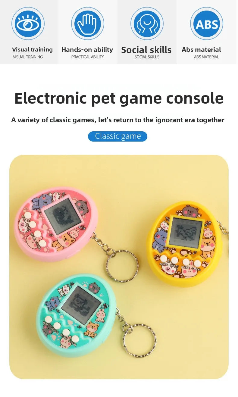 Electronic Pets Kids Game Toys Mini Handheld Game Console Virtual Tamagotchi For Kids Pixel Screen Game Machine Children's Toys