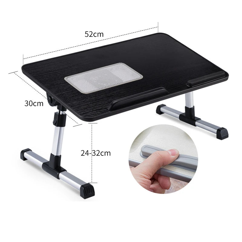 Multi-functional Laptop Desk Portable Adjustable Laptop Stand Study Table Foldable Bed Desk for Bed Sofa Tea Serving Table Stand